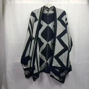 Mossimo Black and Grey Kimono Cardigan Cotton Women's Small